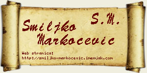 Smiljko Markočević vizit kartica